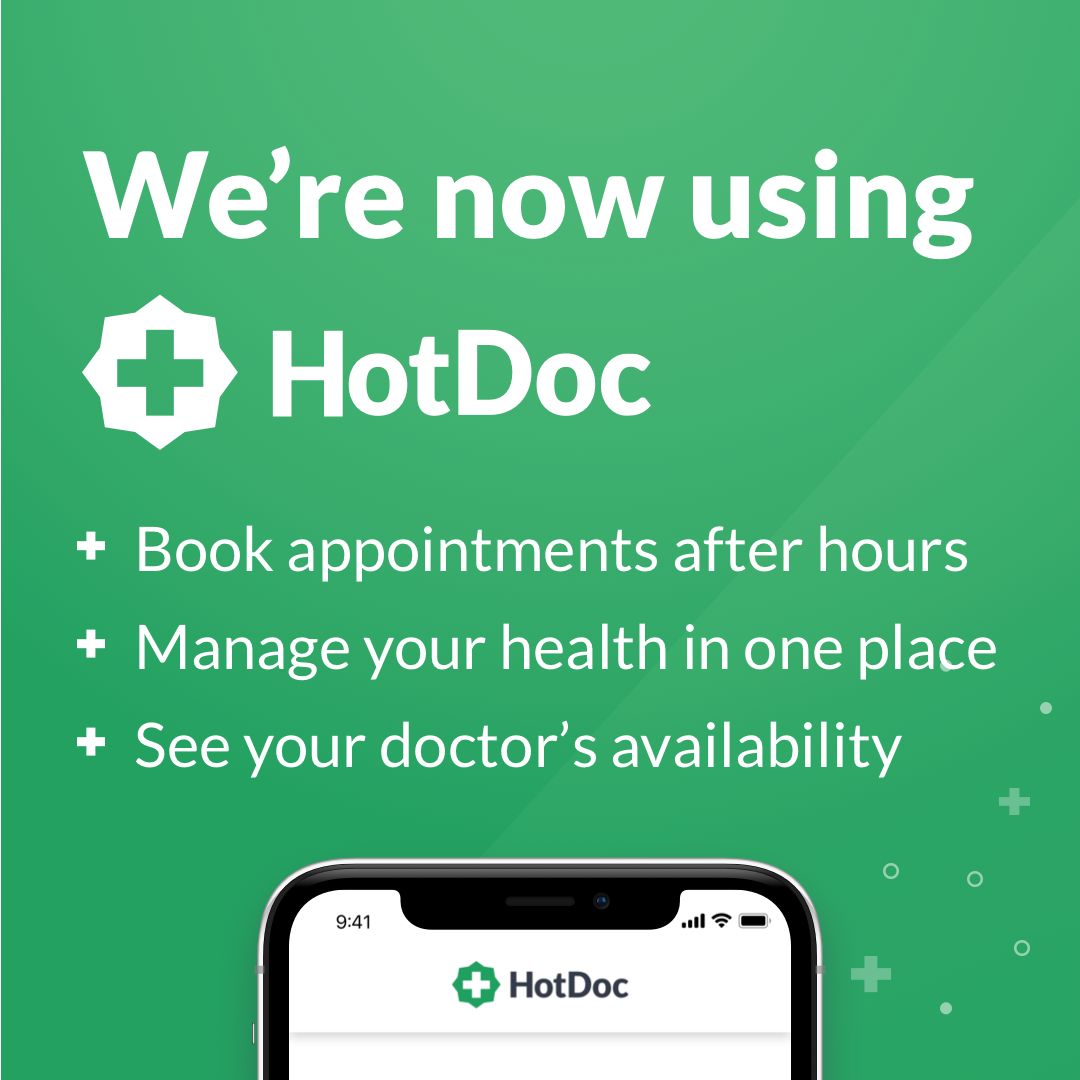 Book now on HotDoc